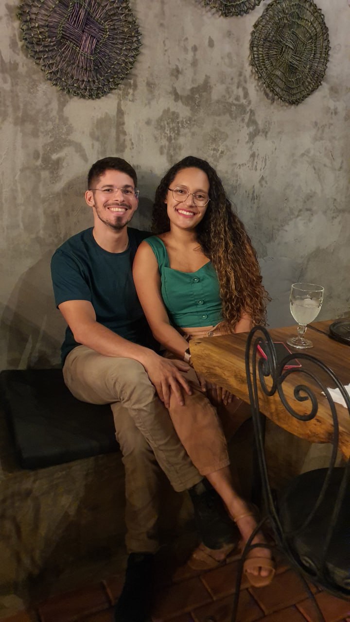 Foto de Isabelle e Wirving juntos em um momento especial